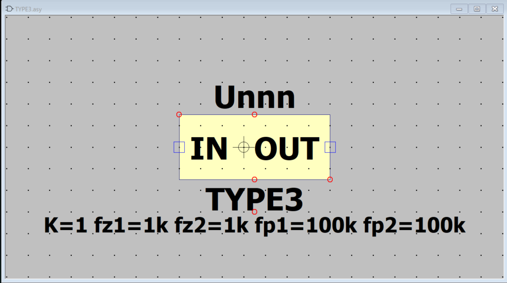 生成されたType3補償器のシンボル